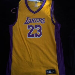 NBA Los Angeles Lakers Yellow and Purple Jersey